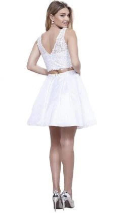 Nox Anabel - 6054 Embellished Bateau Neck Dress