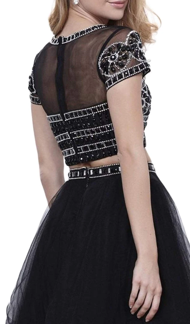 Nox Anabel - 6229 Two Piece Illusion Bateau Tulle Cocktail Dress Cocktail Dresses 7 Nox Anabel - 6229 Two Piece Illusion Bateau Tulle Cocktail Dress Cocktail Dresses