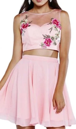 Nox Anabel - 6246 Two-Piece Chiffon Cocktail Dress Cocktail Dresses