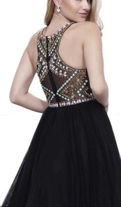 Cocktail Dresses Nox Anabel - 6250 Beaded Sleeveless Cocktail Dress