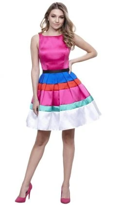 Nox Anabel - 6282 Sleeveless Bateau Mikado Short Party Dress Cocktail Dresses