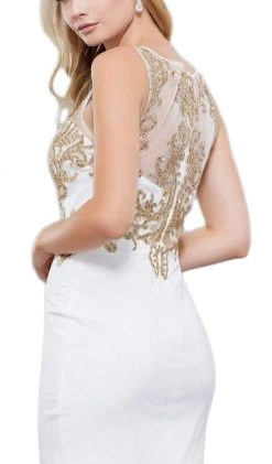 Nox Anabel - 6318 Sleeveless Lace Fitted Cocktail Dress 10 Nox Anabel - 6318 Sleeveless Lace Fitted Cocktail Dress