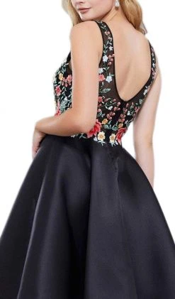 Cocktail Dresses Nox Anabel - 6322 Floral Embroidered V Neck Cocktail Dress 9 Cocktail Dresses Nox Anabel - 6322 Floral Embroidered V Neck Cocktail Dress