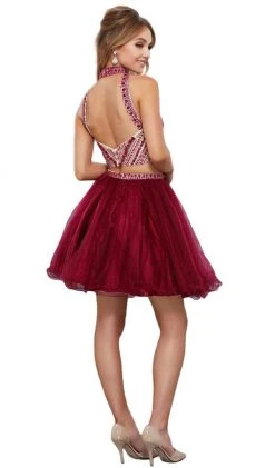 Nox Anabel - 6326 Two Piece Beaded A-line Dress