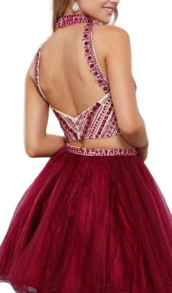 Nox Anabel - 6326 Two Piece Beaded A-line Dress