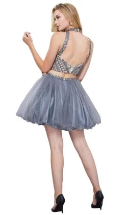 Nox Anabel - 6326 Two Piece Beaded A-line Dress