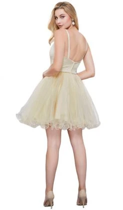 Cocktail Dresses Nox Anabel - 6353 Sleeveless Straight-Across Neck Chiffon Cocktail Dress