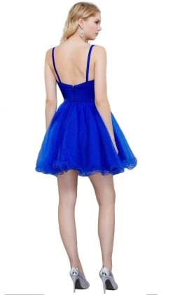 Cocktail Dresses Nox Anabel - 6353 Sleeveless Straight-Across Neck Chiffon Cocktail Dress