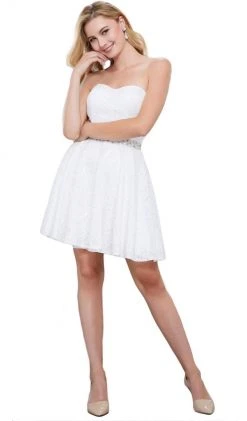 Nox Anabel - 6358 Embellished Waist Sweetheart Neckline Cocktail Dress Cocktail Dresses 20 Nox Anabel - 6358 Embellished Waist Sweetheart Neckline Cocktail Dress Cocktail Dresses