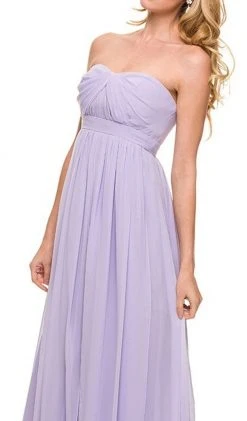 Nox Anabel - 7124 Pleated Sweetheart A-line Long Formal Gown