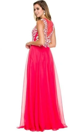 Nox Anabel - 8154 Floor Length Lace Bodice Gown