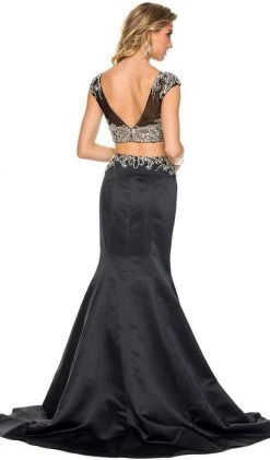 Nox Anabel - 8176 Two Piece Crystal Embellished Trumpet Gown 13 Nox Anabel - 8176 Two Piece Crystal Embellished Trumpet Gown