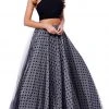 Nox Anabel - 8204 Two-Piece Halter Polka Dot Printed Evening Gown 1 Nox Anabel - 8204 Two-Piece Halter Polka Dot Printed Evening Gown