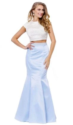 Formal Gowns Nox Anabel - 8227 Two-Piece Pearl Embellished Gown 15 Formal Gowns Nox Anabel - 8227 Two-Piece Pearl Embellished Gown