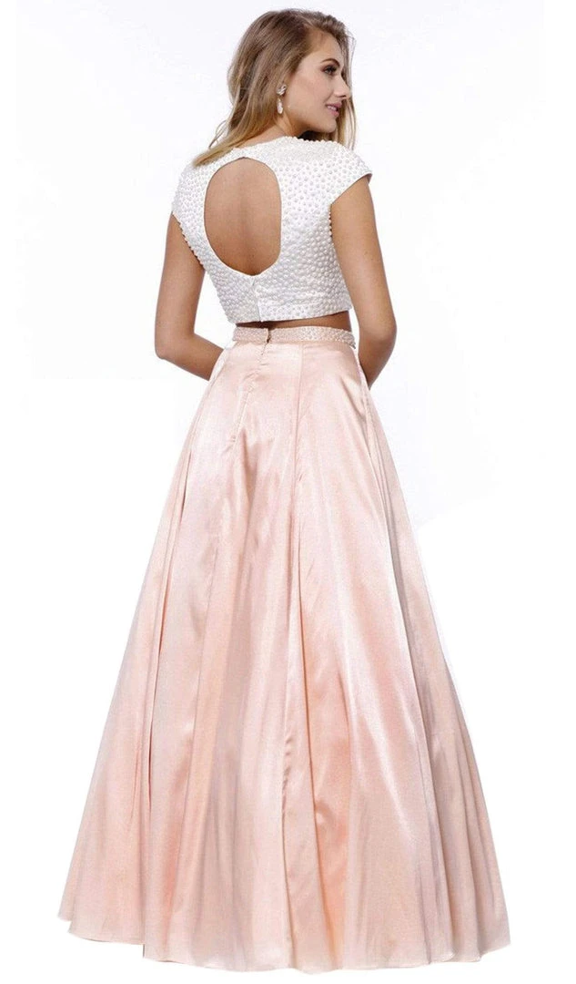 Nox Anabel - 8228 Two Piece Satin A-line Dress 5 Nox Anabel - 8228 Two Piece Satin A-line Dress