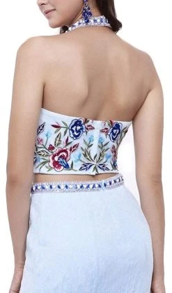 Nox Anabel - 8262 Two Piece Embroidered Mermaid Dress