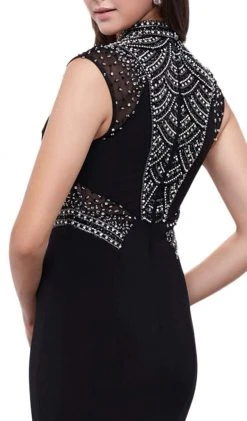 Formal Gowns Nox Anabel - 8285 Bedazzled Jewel Illusion Panel Evening Gown