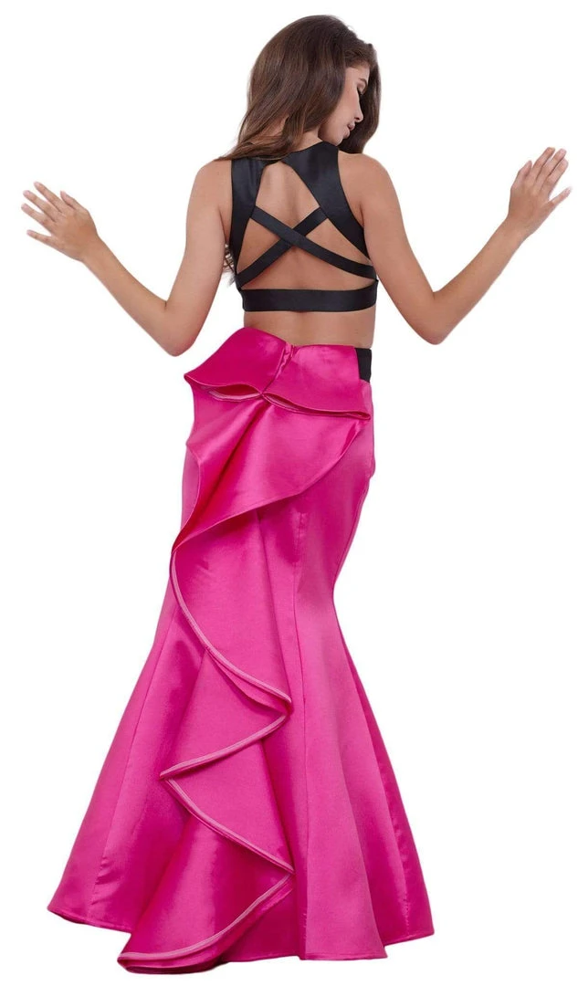 Nox Anabel - 8292 Sleeveless Two-piece Jewel Trumpet Dress Formal Gowns 6 Nox Anabel - 8292 Sleeveless Two-piece Jewel Trumpet Dress Formal Gowns