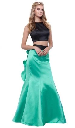 Nox Anabel - 8292 Sleeveless Two-piece Jewel Trumpet Dress Formal Gowns