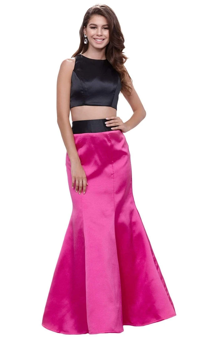 Nox Anabel - 8292 Sleeveless Two-piece Jewel Trumpet Dress Formal Gowns 5 Nox Anabel - 8292 Sleeveless Two-piece Jewel Trumpet Dress Formal Gowns