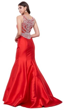 Formal Gowns Nox Anabel - 8299 Sleeveless Gemstone Embellished Trumpet Gown