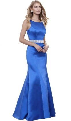 Nox Anabel - 8320 Sleeveless Beaded Waist Trumpet Evening Gown Formal Gowns
