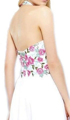 Formal Gowns Nox Anabel - 8326 Lovely Floral Halter Style Long Evening Gown