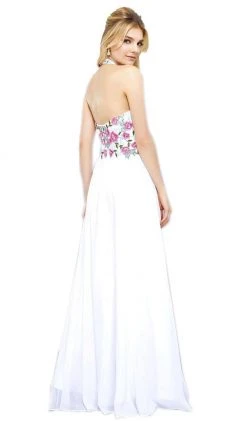 Formal Gowns Nox Anabel - 8326 Lovely Floral Halter Style Long Evening Gown