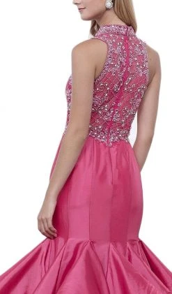 Nox Anabel - 8330 Beaded High Neck Ruffled Mermaid Evening Gown Formal Gowns 13 Nox Anabel - 8330 Beaded High Neck Ruffled Mermaid Evening Gown Formal Gowns