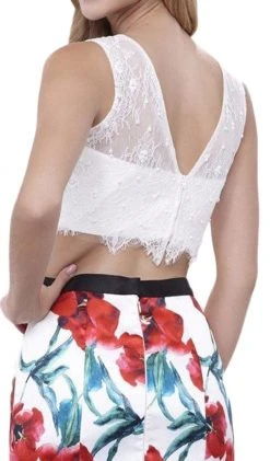 Formal Gowns Nox Anabel - 8342 Sleeveless Lace Floral Trumpet Evening Dress 9 Formal Gowns Nox Anabel - 8342 Sleeveless Lace Floral Trumpet Evening Dress