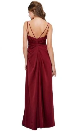 Nox Anabel - 8347 V-Neck Satin Long Evening Gown Formal Gowns 14 Nox Anabel - 8347 V-Neck Satin Long Evening Gown Formal Gowns