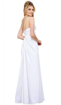 Nox Anabel - 8347 V-Neck Satin Long Evening Gown Formal Gowns 22 Nox Anabel - 8347 V-Neck Satin Long Evening Gown Formal Gowns