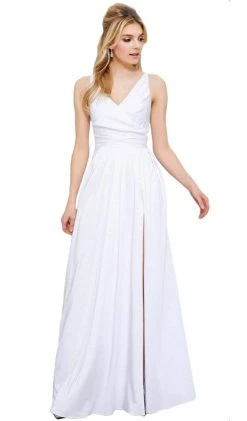 Nox Anabel - 8347 V-Neck Satin Long Evening Gown Formal Gowns 21 Nox Anabel - 8347 V-Neck Satin Long Evening Gown Formal Gowns