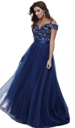 Nox Anabel - 8372 Lace Off-Shoulder Ballgown