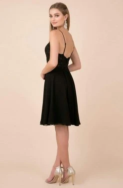 Cocktail Dresses Nox Anabel - A660 Beaded Lace V-neck A-line Dress 12 Cocktail Dresses Nox Anabel - A660 Beaded Lace V-neck A-line Dress