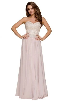 Nox Anabel - B045 Strapless Beaded Chiffon A-line Dress Formal Gowns 13 Nox Anabel - B045 Strapless Beaded Chiffon A-line Dress Formal Gowns