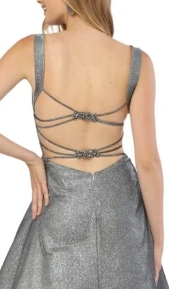 Nox Anabel - C240 Glimmering Square Neck Strappy Back A-Line Gown Formal Gowns 11 Nox Anabel - C240 Glimmering Square Neck Strappy Back A-Line Gown Formal Gowns