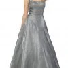 Nox Anabel - C240 Glimmering Square Neck Strappy Back A-Line Gown Formal Gowns