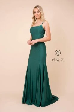 Nox Anabel - C301 Sleeveless Crisscross String Open Back Prom Dress