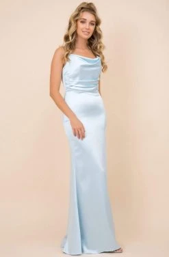 Nox Anabel - C302 Sleeveless Cowl Neckline Sheath Satin Gown 18 Nox Anabel - C302 Sleeveless Cowl Neckline Sheath Satin Gown