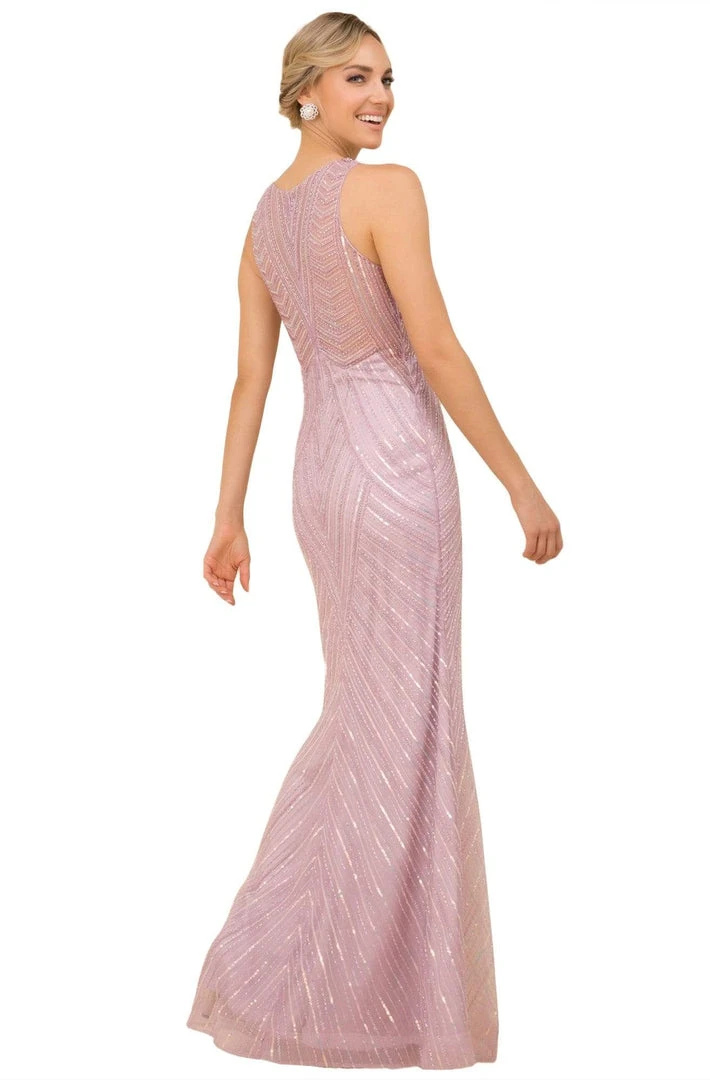 Nox Anabel - H404 Embellished Jewel Neck Sheath Dress Formal Gowns 6 Nox Anabel - H404 Embellished Jewel Neck Sheath Dress Formal Gowns