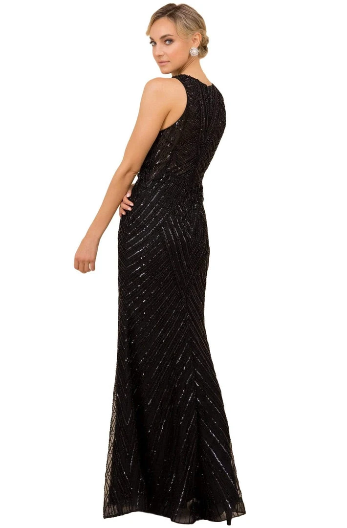 Nox Anabel - H404 Embellished Jewel Neck Sheath Dress Formal Gowns 4 Nox Anabel - H404 Embellished Jewel Neck Sheath Dress Formal Gowns