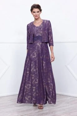Nox Anabel - Lace Embroidered A-line Dress With Jacket 5139