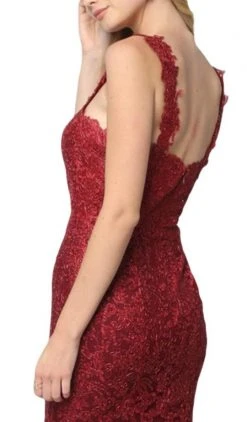 Formal Gowns Nox Anabel - Lace Sweetheart Mermaid Evening Gown R216 - 1 Pc Silver In Size S Available