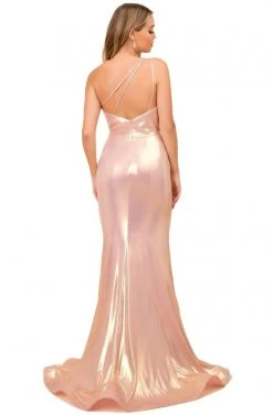 Nox Anabel - M327 Asymmetric Neck Trumpet Dress Formal Gowns 11 Nox Anabel - M327 Asymmetric Neck Trumpet Dress Formal Gowns