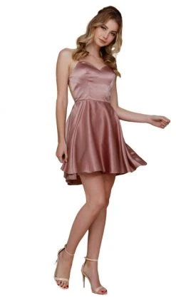 Cocktail Dresses Nox Anabel - M658 Strappy Sweetheart A-Line Cocktail Dress