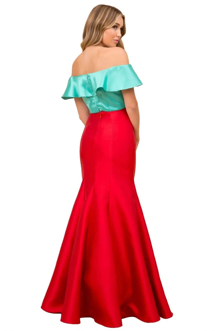 Nox Anabel - Q129 Two Piece Off-Shoulder Mermaid Dress Formal Gowns 4 Nox Anabel - Q129 Two Piece Off-Shoulder Mermaid Dress Formal Gowns