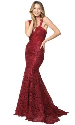 Formal Gowns Nox Anabel - R216 Allover Lace Sleeveless Mermaid Dress