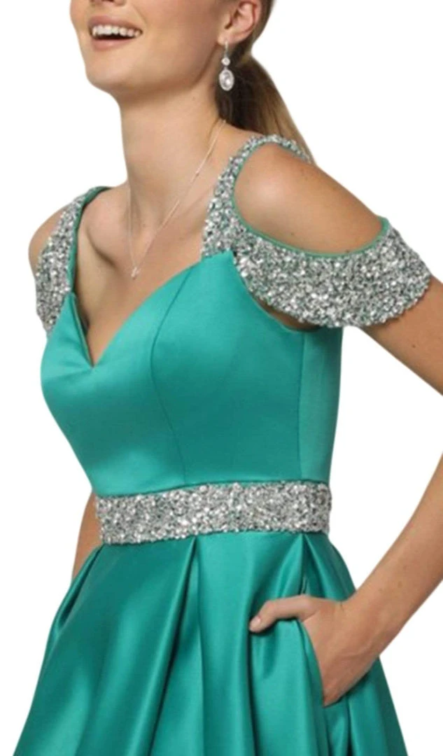 Nox Anabel - R224 Embellished Sweetheart Pleated Ballgown 5 Nox Anabel - R224 Embellished Sweetheart Pleated Ballgown