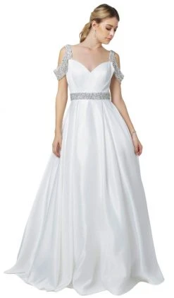 Nox Anabel - R224 Embellished Sweetheart Pleated Ballgown 16 Nox Anabel - R224 Embellished Sweetheart Pleated Ballgown